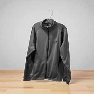 Under Armour Men's Gray Full Zip Loose Fit Athletic Training Jacket XL